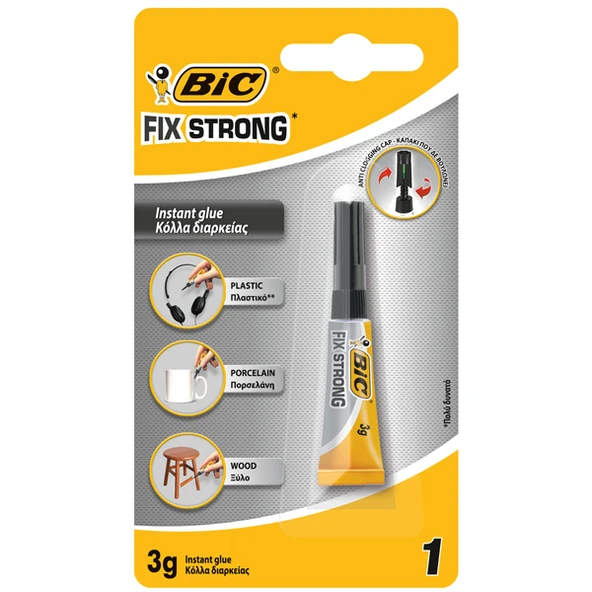 Bic Japon Yapıştırıcısı Fıx Strong Süper Güçlü 3 Gr 1 Li Blister ürün görseli 1