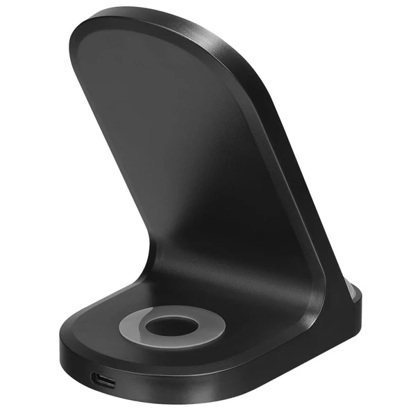 S-link SL-CW05 Mobil Telefon Uyumlu 15W LED Logo PRM Siyah Kablosuz Şarj Cihazı ürün görseli 1