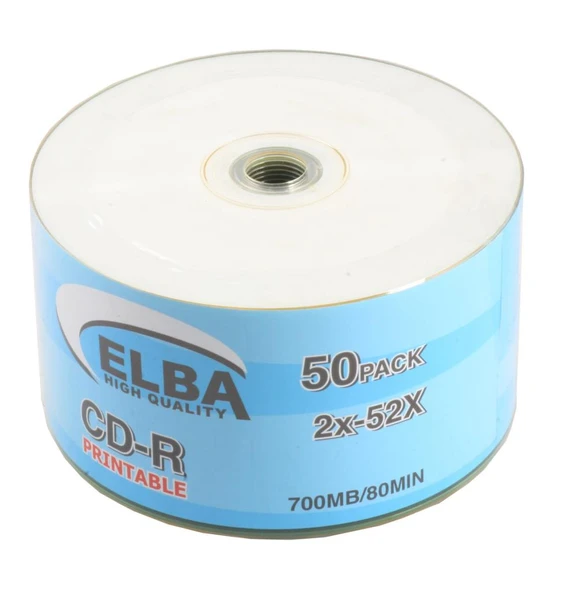 Elba CD-R 700MB-80MIN Printable 50li Shrink ürün görseli 1