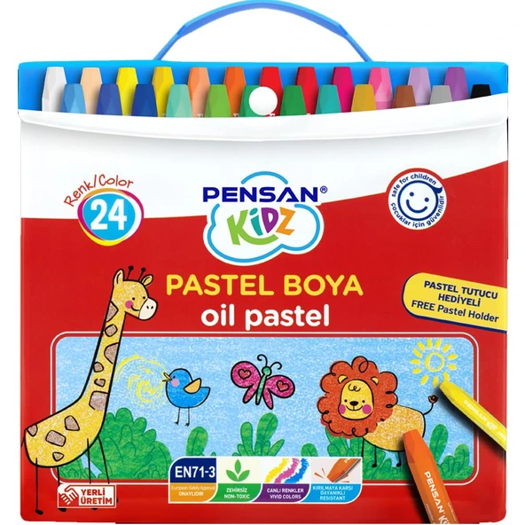 Pensan Kidz Pastel Boya Çantalı 24 Renk ürün görseli 1