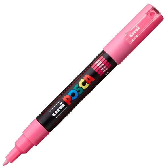 Uni-Ball Posca 0.7 Su Bazlı Poster Markörü Pembe N PC-1M ürün görseli 1