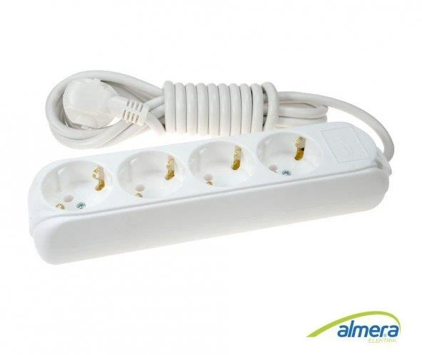 Almera 4lü 3mt Topraklı Priz (9240103) ürün görseli 1