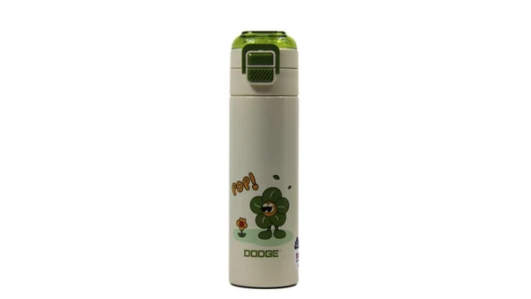 Dodge DB-24501 Çift Kullanım Pipetli/Rahat İçim Yeşil 500ml Çelik Matara ürün görseli 1