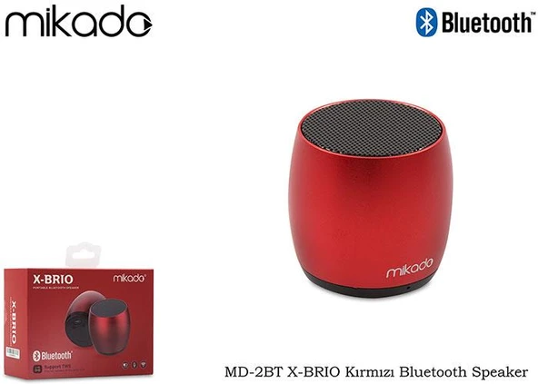 Mikado MD-2BT X-BRIO Kırmızı Bluetooth Speaker ürün görseli 1