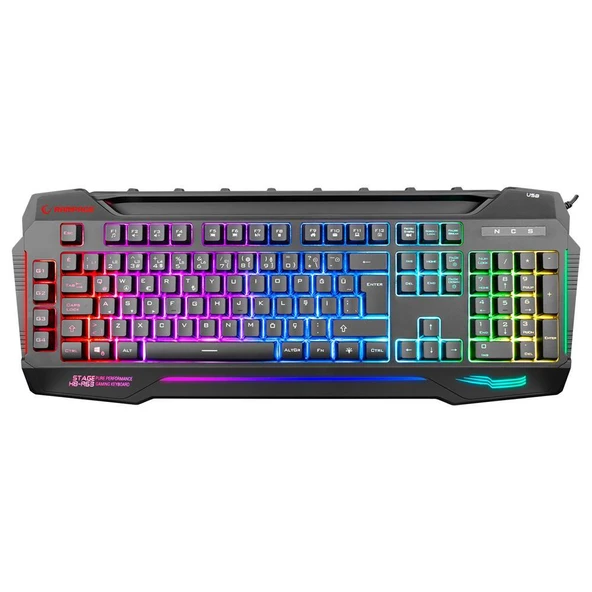 Rampage KB-R63 STAGE Siyah 4 Makro Fonksiyon Sese Duyarlı Işıklı RGB Q USB Oyuncu Klavyesi ürün görseli 1