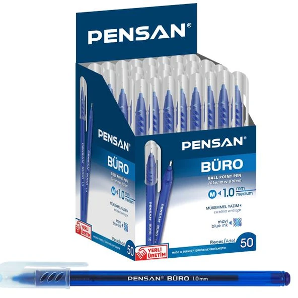 Pensan Tükenmez Kalem Büro 1 MM Mavi 50 Li 2270 ürün görseli 1