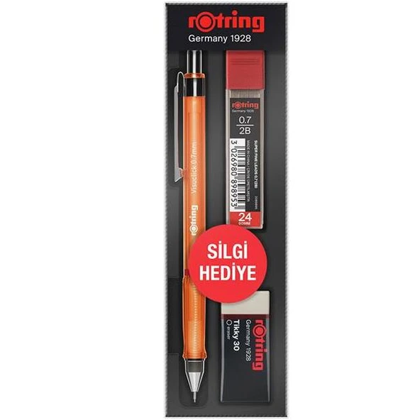 Rotring Okul Seti Visuclick Versatil/Min Silgi 0.7 MM Turuncu RO-VK07 ürün görseli 1