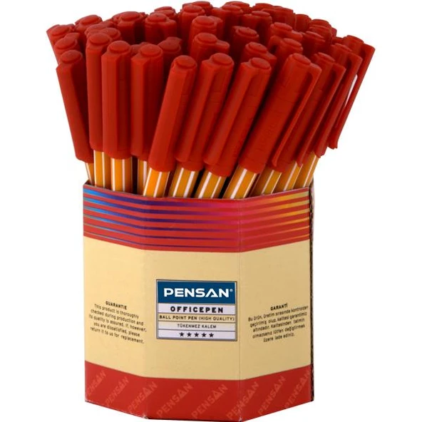 Pensan Tükenmez Kalem Office Pen Kırmızı 1010 ürün görseli 1