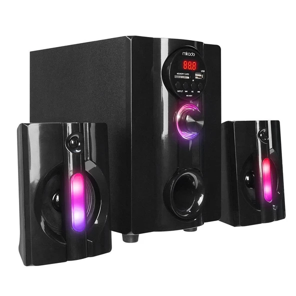 Mikado MD-95BT 2+1 20W Siyah Multimedya FM-BT-SD-USB Speaker Hoparlör Kumandalı ürün görseli 1