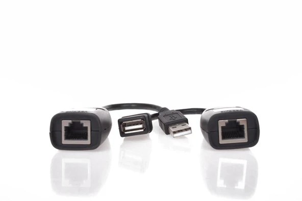 Vcom CU824 USB RJ45 Extender Plastik 45m Uzatıcı ürün görseli 1