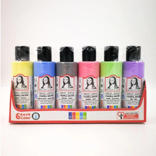 Mona Lisa Akrilik Boya Şişe 6 LI 70 ML SD1006 ürün görseli 1