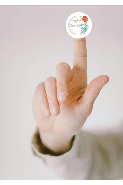 90 Adet - İngilizce Zemzem Hediyesi Sticker A Gift of Zam Zam Umre Hajj Etiket Serisi 4 Cm ürün görseli 1