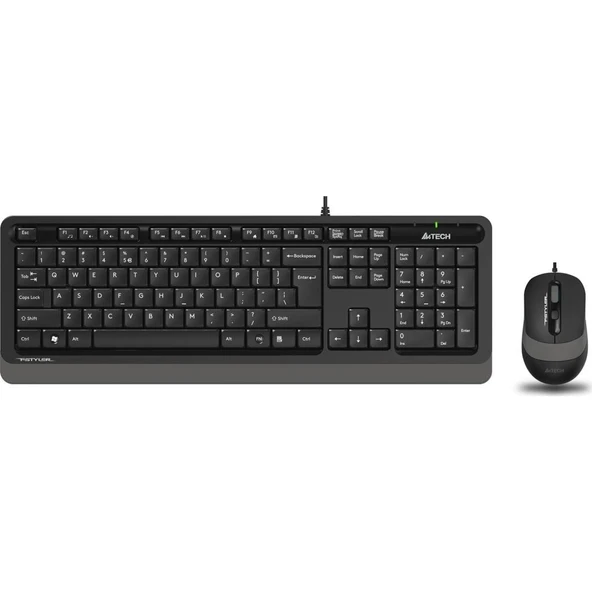 A4 Tech F1010 Q Usb Gri Fn-Mm Klv+Optik Mouse Set ürün görseli 1