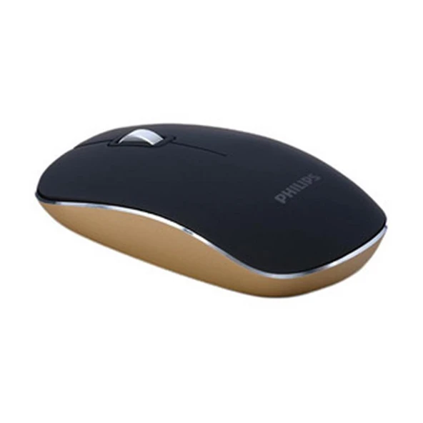 Philips SPK7323-93 Black and Gold Kablosuz Sessiz Optik Mouse ürün görseli 1