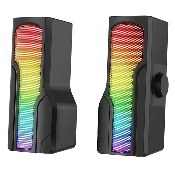 Rampage Arty X13 2.0 Bluetoothlu Rms 3W-2 RGB Işıklı Multimedia Usb 5V 45dB Gaming Oyuncu Speaker ürün görseli 1