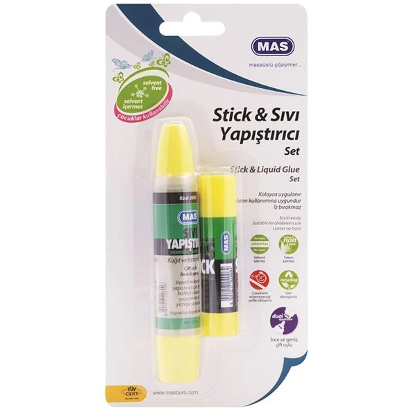 Mas Kartelada Stick+Sıvı Yapıştırıcı Seti 2071 ürün görseli 1