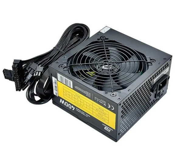 PowerBoost PB400LR 400W 1-PCI-E 6 Pin 12cm Siyah Fanlı ATX Power Supply (Retail Box) ürün görseli 1
