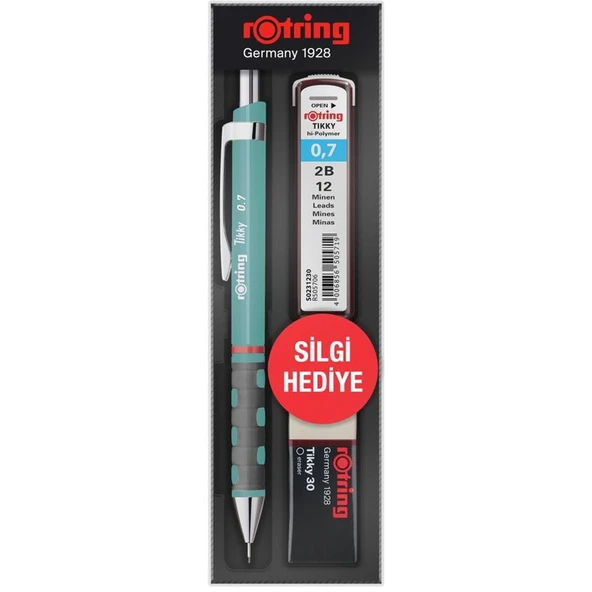 Rotring Okul Seti Tikky Min Silgi 3 LÜ 0.7 MM Deniz Mavi RO-KK07-07-DNZMavi ürün görseli 1