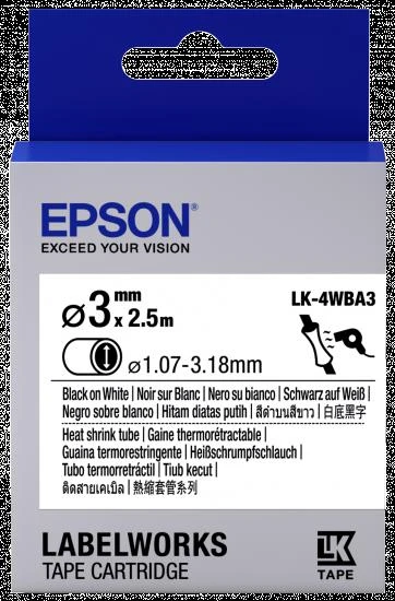 Epson LK-4WBA3 Beyaz Üzeri Siyah Makaron (1,07-3,18 mm çap) 2,5Metre ürün görseli 1