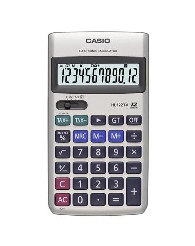 Casio HL-122TV 12 Hane Cep Tipi Hesap Makinesi ürün görseli 1