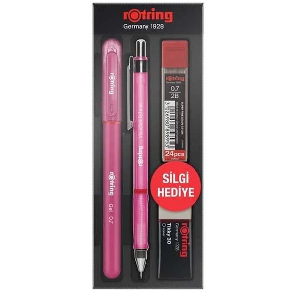 Rotring Okul Seti Visuclick+Jel 0.7 MM Pembe ürün görseli 1