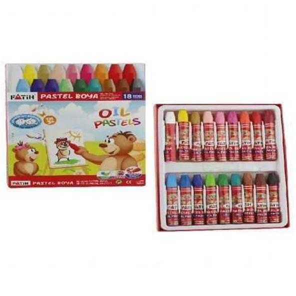 Fatih Pastel Boya Karton Kutu 18 Renk 50330 ürün görseli 1
