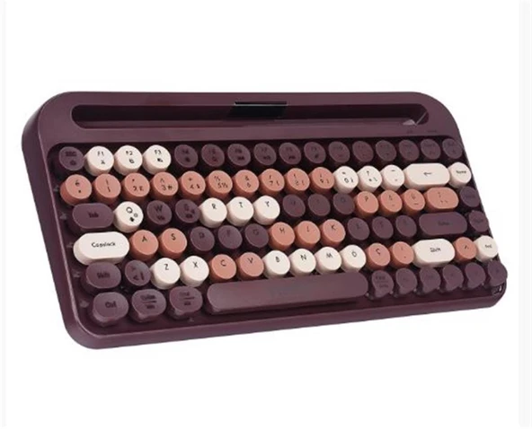 Everest KB-99 MOCHA 2.4G+BT1+BT2 Çoklu Cihaz Bağlantılı Q Kablosuz klavye ürün görseli 1