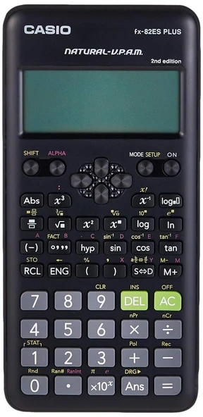 Casio FX-82ES Plus Siyah Bilimsel Fonksiyonlu Hesap Makinesi 2.Versiyon ürün görseli 1