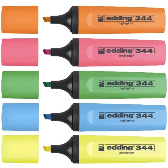 Edding Fosforlu Kalem Karışık Renk 5 Lİ 344 ürün görseli 1