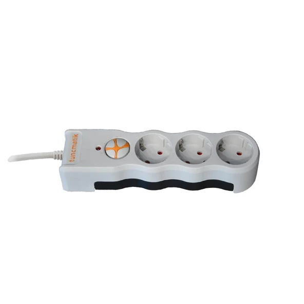 Tunçmatik TSK19009 3'lü 1.5Mt Enerji Koruma Powersurge Beyaz 1050 JOULE ürün görseli 1