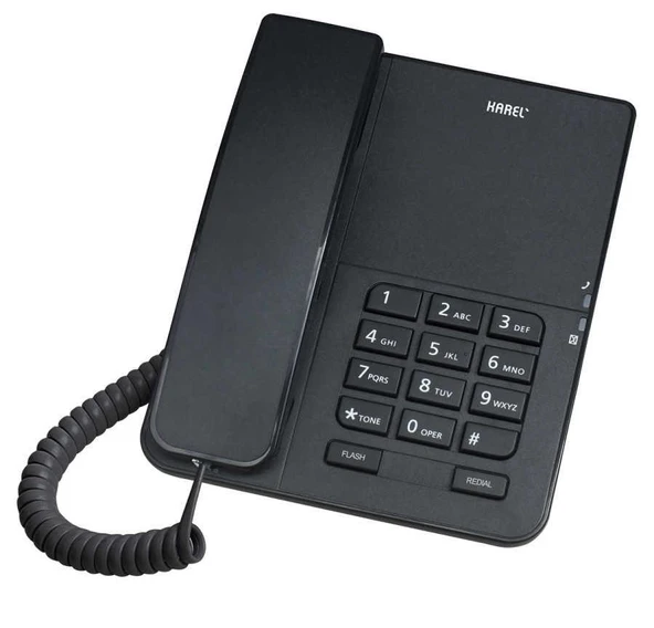 Karel Tm140 Siyah Analog Masa Üstü Kablolu Telefon ürün görseli 1