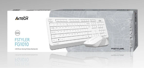 A4 Tech Fg1010 2.4G Beyaz Q Fn-Mm Klv+Optik Mouse Set ürün görseli 1