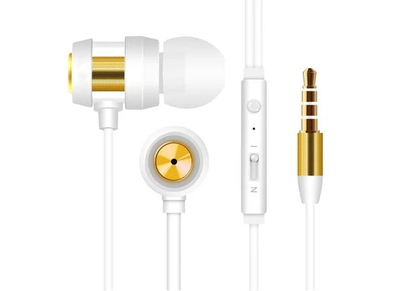 Snopy SN-J01 Beyaz Gold Mikrofonlu Kulaklık ürün görseli 1