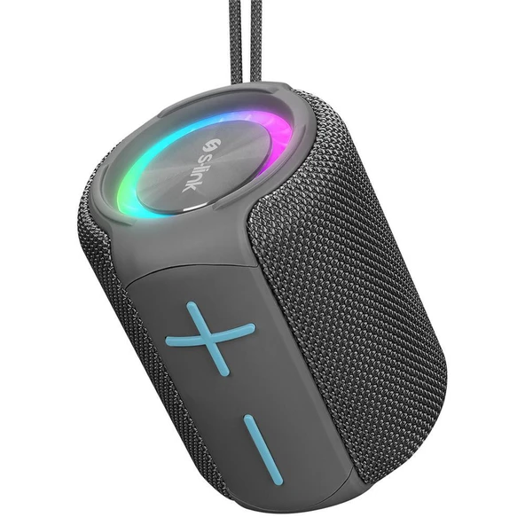 S-link SL-S79 Roll Gri 6W 1200mAh USB-TF-TWS-IPX5 Bluetooth Hoparlör ürün görseli 1