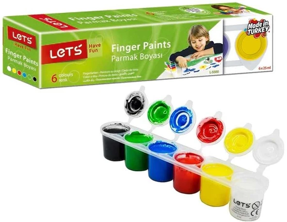 Lets Parmak Boyası 25 ML 6 LI L-5500 - Resim 2
