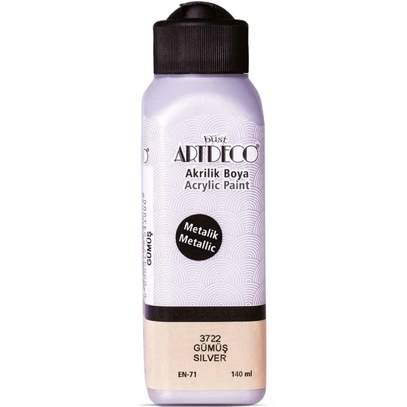 Artdeco Akrilik Boya 140 ML Metalik Gümüş 071R-3722 ürün görseli 1