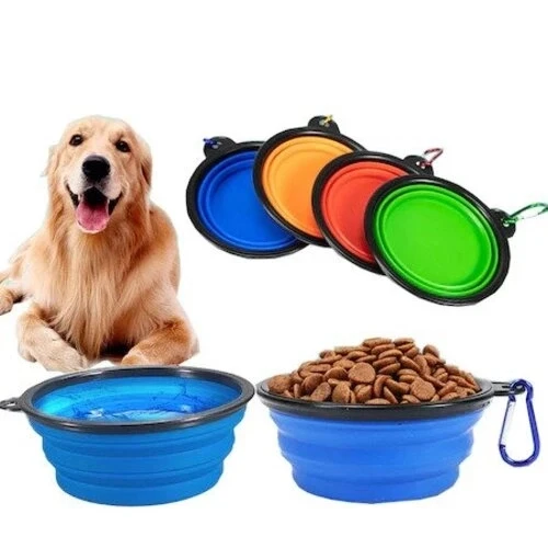 Katlanabilir Kedi Köpek Mama-Su Kabı - Resim 4