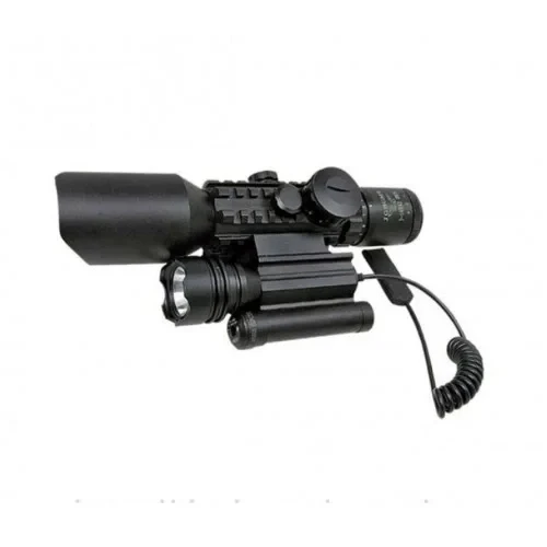 3-10x42  Zoomlu Av Tüfeği Dürbünü  Lazeri Zenon Fenerli M9 ürün görseli 1