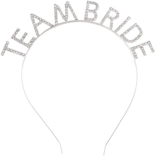 Gümüş Kaplama Kristal Taşlı Team Bride Taç ürün görseli 1