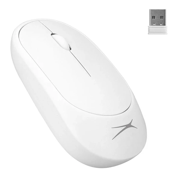 Altec Lansing ALBM7314 Beyaz 2.4GHz USB 1200DPI Alkalin Pilli Kablosuz Mouse ürün görseli 1