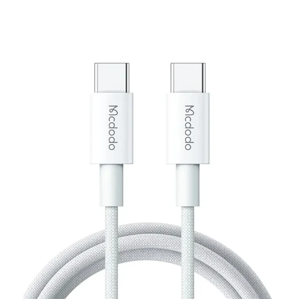 MCDODO CA-2770 60W USB -C TO USB-C ŞARJ VE DATA KABLOSU BEYAZ - 1.2 M ürün görseli 1