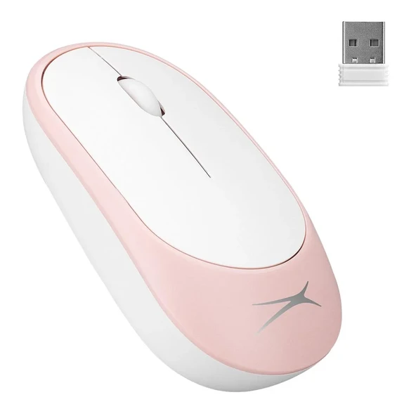 Altec Lansing ALBM7314 Pembe 2.4GHz USB 1200DPI Alkalin Pilli Kablosuz Mouse ürün görseli 1