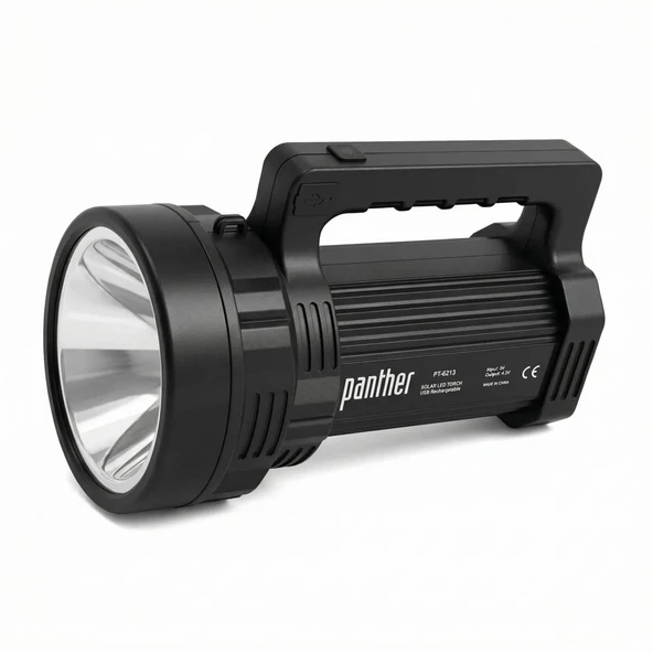 PANTHER PT-6213 USB ŞARJLI SOLAR EL FENERİ ürün görseli 1