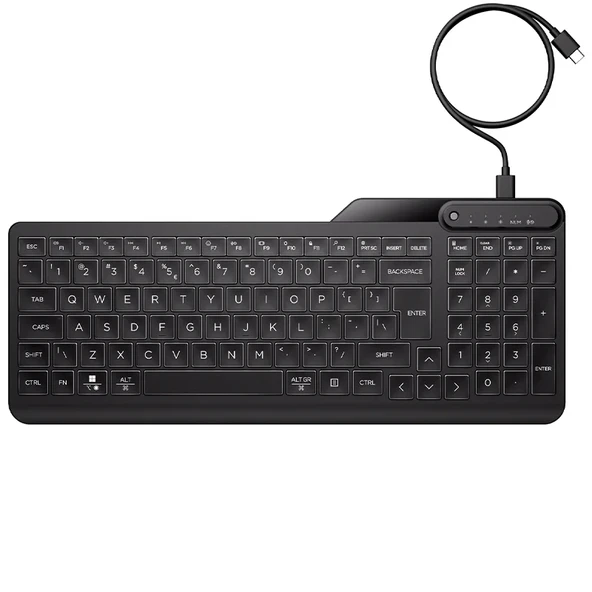 HP 405 Çoklu Cihaz Arka Aydınlatmalı Kablolu Klavye (7N7C1AA) ürün görseli 1