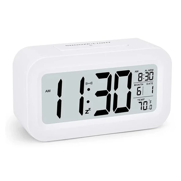 Dol-2108 Mini Dijital Işıklı Masa Saati Sıcaklık Ölçer Termometre Saat - Takvim - Alarm ürün görseli 1