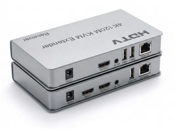 Enkado EKD-HE120KVM 4K 120 Metre HDMI USB KVM Extender ürün görseli 1