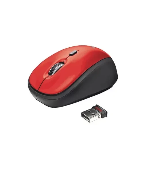 Trust 19522 Yvi Kablosuz Mouse Kırmızı ürün görseli 1