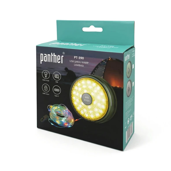 PANTHER PT-390 USB ŞARJLI KAMP LAMBASI - Resim 5