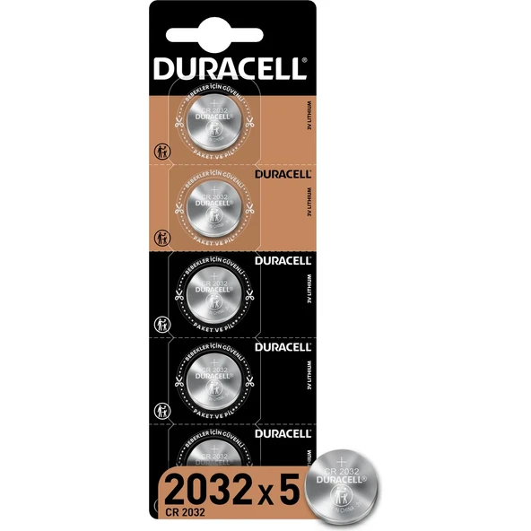 Duracell CR2032 Lıthıum 3V Pil 5'li ürün görseli 1