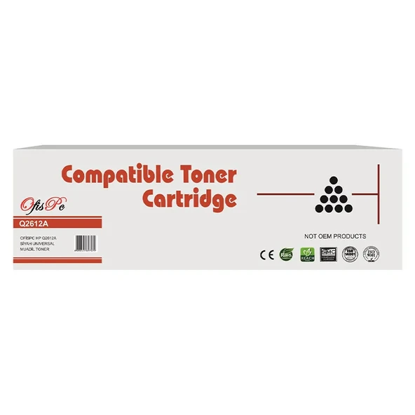 OFİSPC Hp Q2612a 2.000 Sayfa Çipsiz Universal Muadil Toner 1010-1018-1022-1020 ürün görseli 1